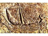 Large merchant ship, represented on sarcophagus from Sidon.
